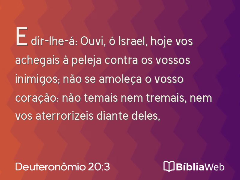 Deuteronômio 20:3 em imagem para compartilhar