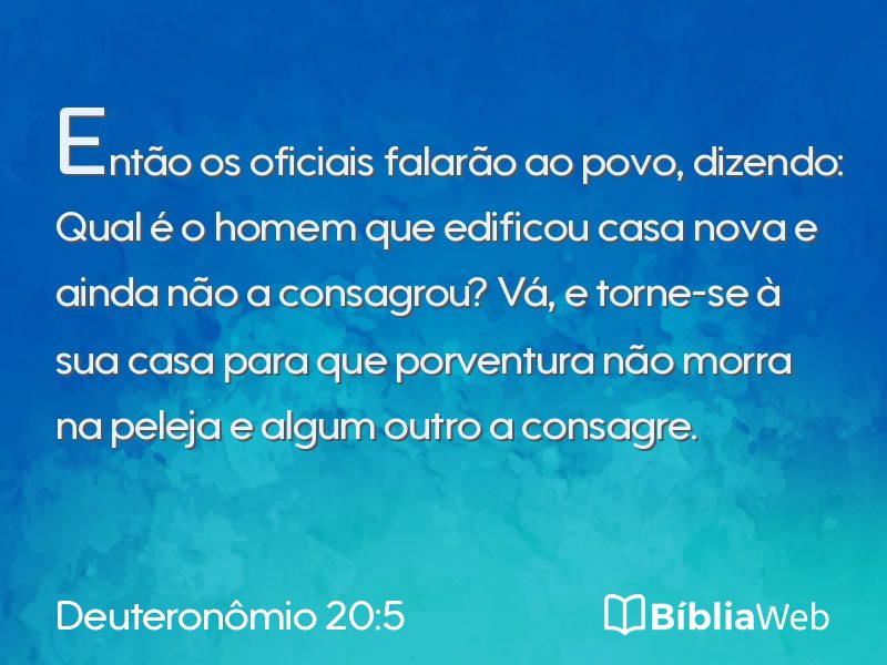 Deuteronômio 20:5 em imagem para compartilhar