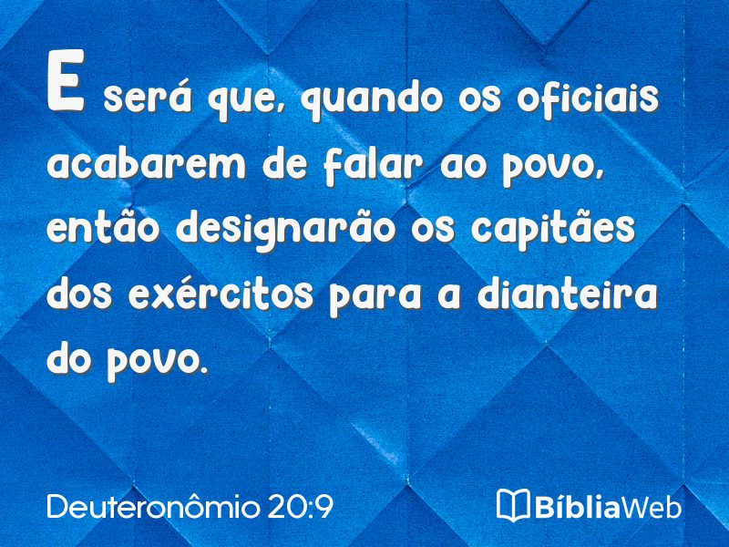 Deuteronômio 20:9 em imagem para compartilhar