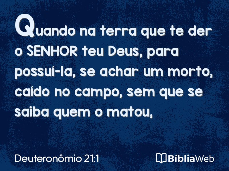 Deuteronômio 21:1 em imagem para compartilhar
