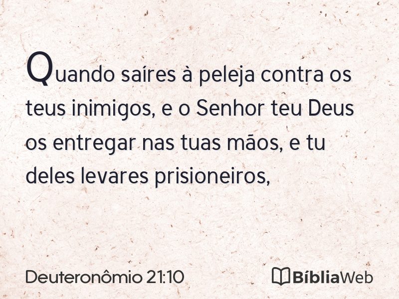 Deuteronômio 21:10 em imagem para compartilhar