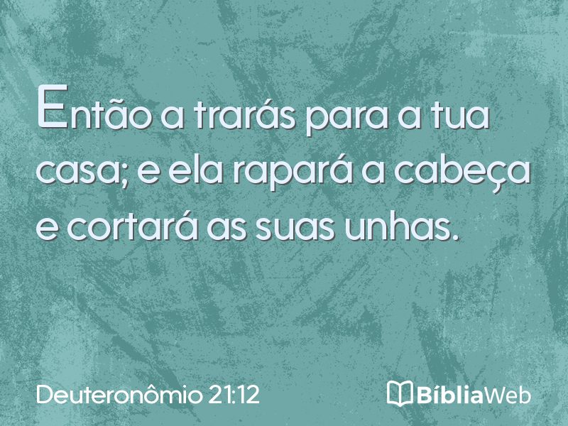 Deuteronômio 21:12 em imagem para compartilhar