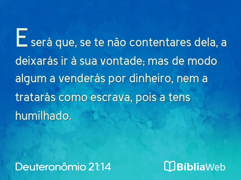 Deuteronômio 21:14 em imagem para compartilhar