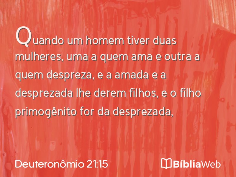 Deuteronômio 21:15 em imagem para compartilhar