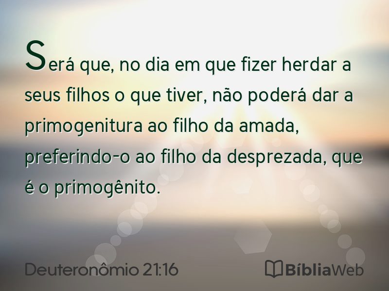 Deuteronômio 21:16 em imagem para compartilhar