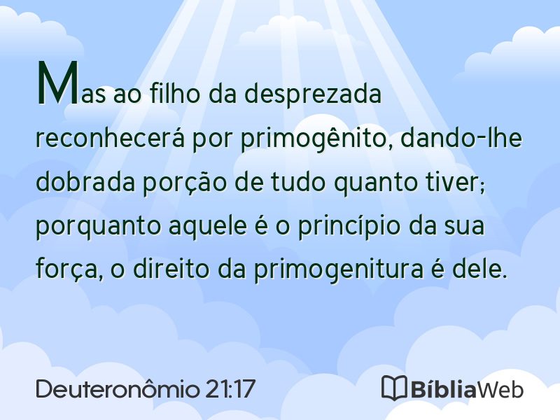 Deuteronômio 21:17 em imagem para compartilhar