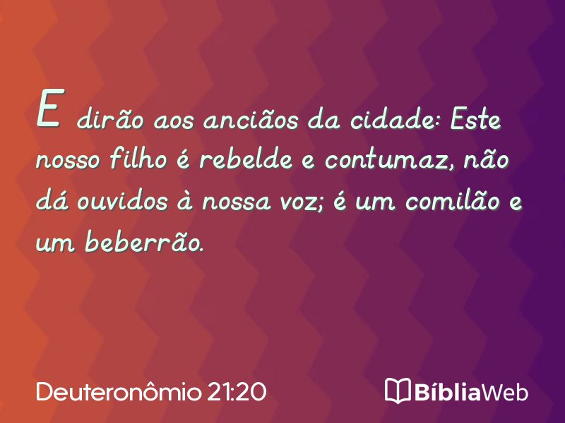 Deuteronômio 21:20 em imagem para compartilhar