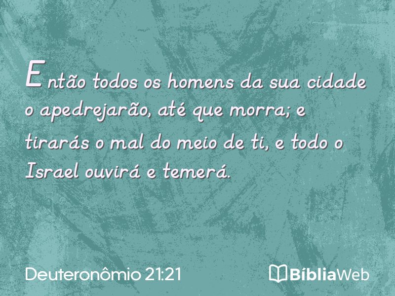 Deuteronômio 21:21 em imagem para compartilhar