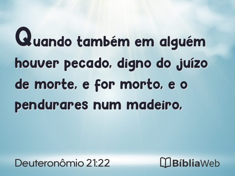 Deuteronômio 21:22 em imagem para compartilhar