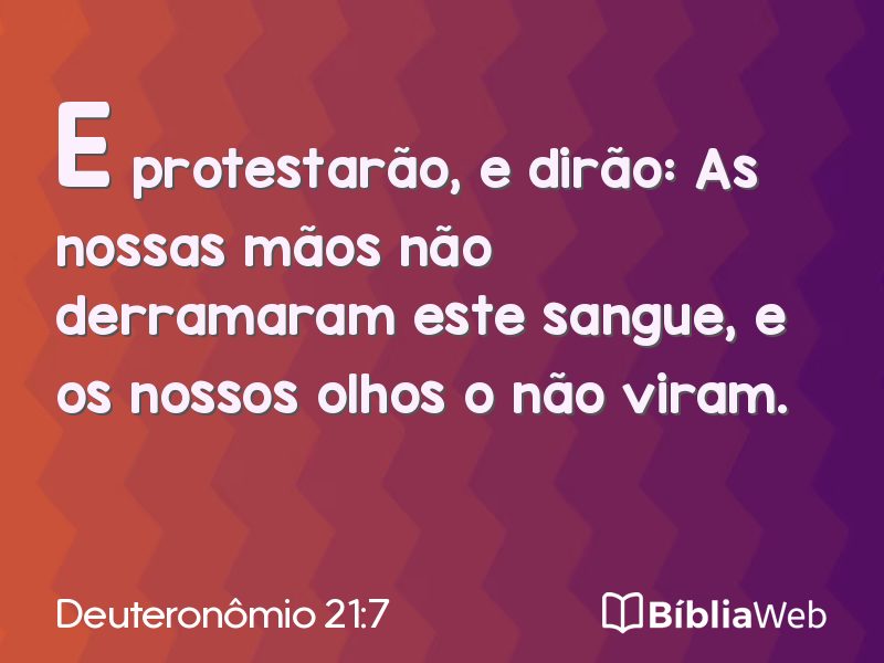 Deuteronômio 21:7 em imagem para compartilhar