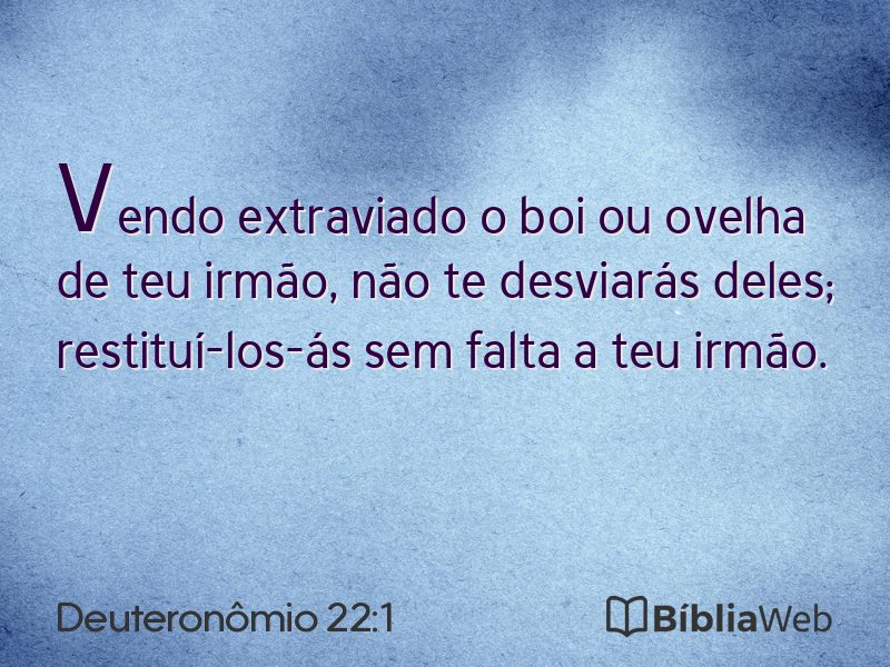 Deuteronômio 22:1 em imagem para compartilhar