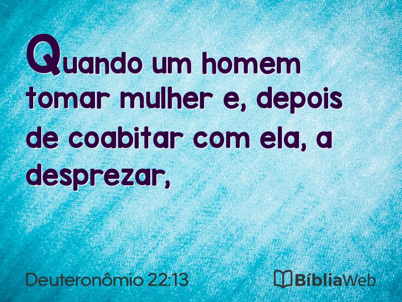 Deuteronômio 22:13 em imagem para compartilhar
