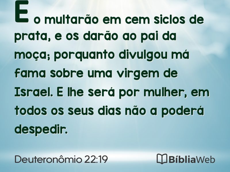 Deuteronômio 22:19 em imagem para compartilhar