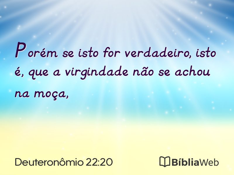 Deuteronômio 22:20 em imagem para compartilhar