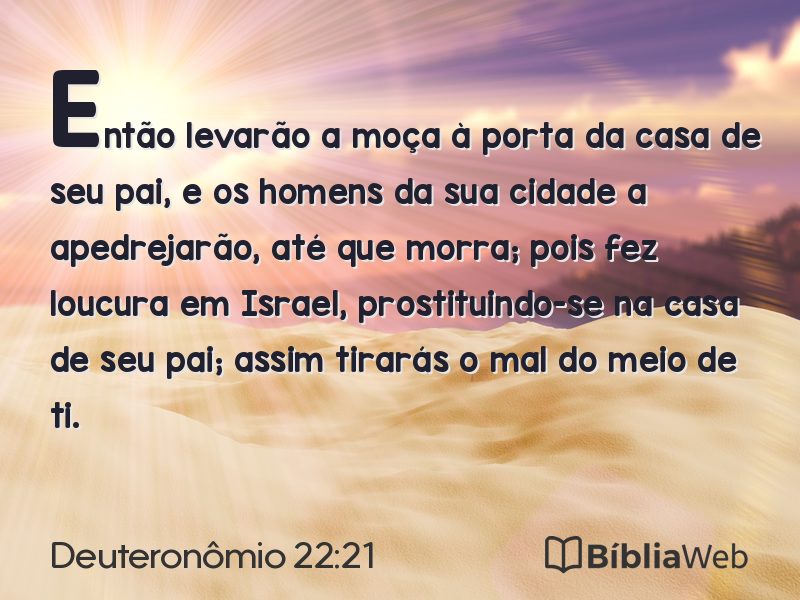 Deuteronômio 22:21 em imagem para compartilhar