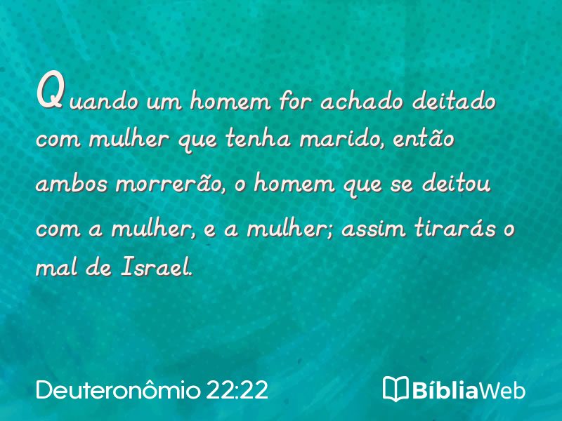 Deuteronômio 22:22 em imagem para compartilhar