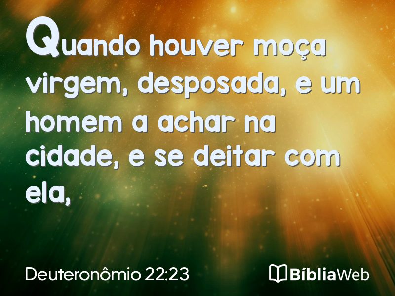 Deuteronômio 22:23 em imagem para compartilhar