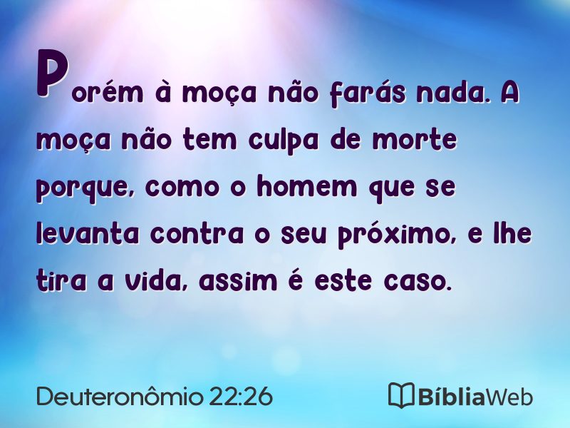 Deuteronômio 22:26 em imagem para compartilhar