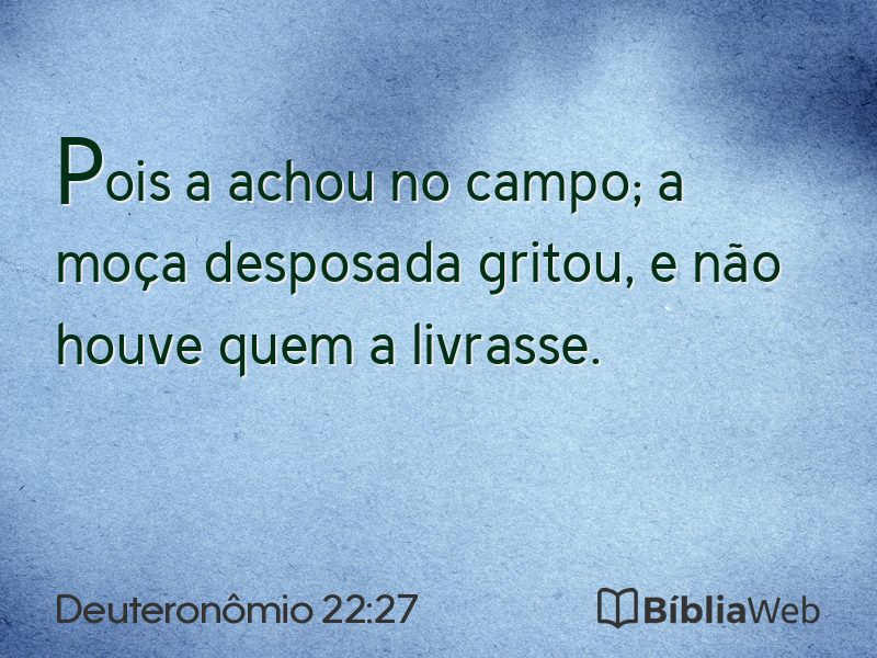 Deuteronômio 22:27 em imagem para compartilhar