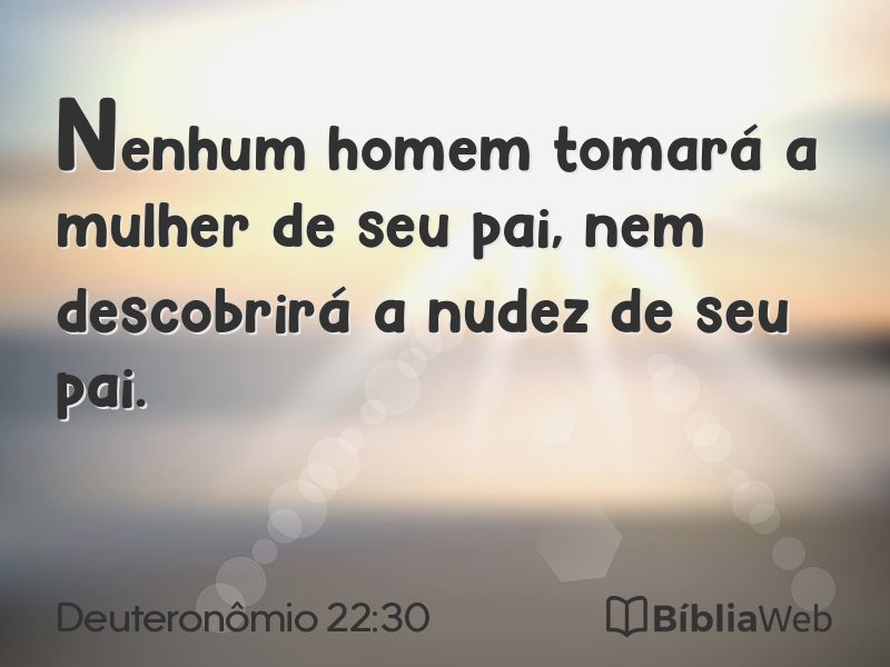 Deuteronômio 22:30 em imagem para compartilhar
