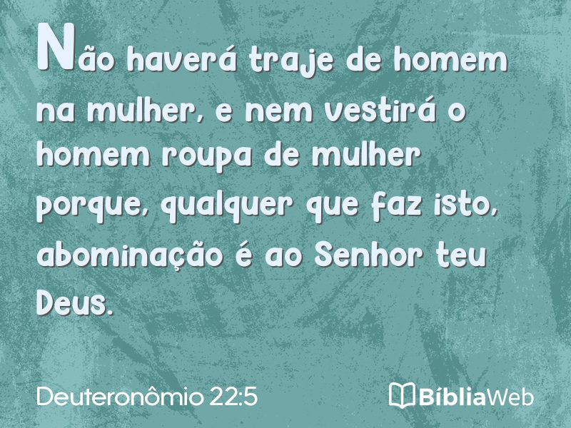 Deuteronômio 22:5 em imagem para compartilhar