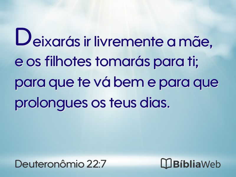 Deuteronômio 22:7 em imagem para compartilhar