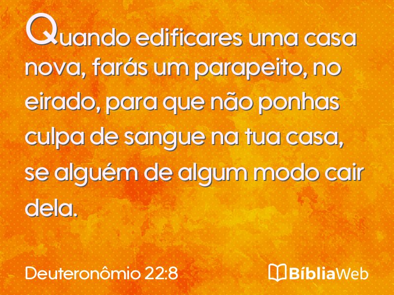Deuteronômio 22:8 em imagem para compartilhar