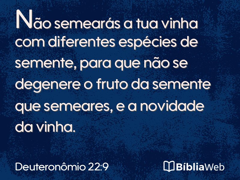 Deuteronômio 22:9 em imagem para compartilhar
