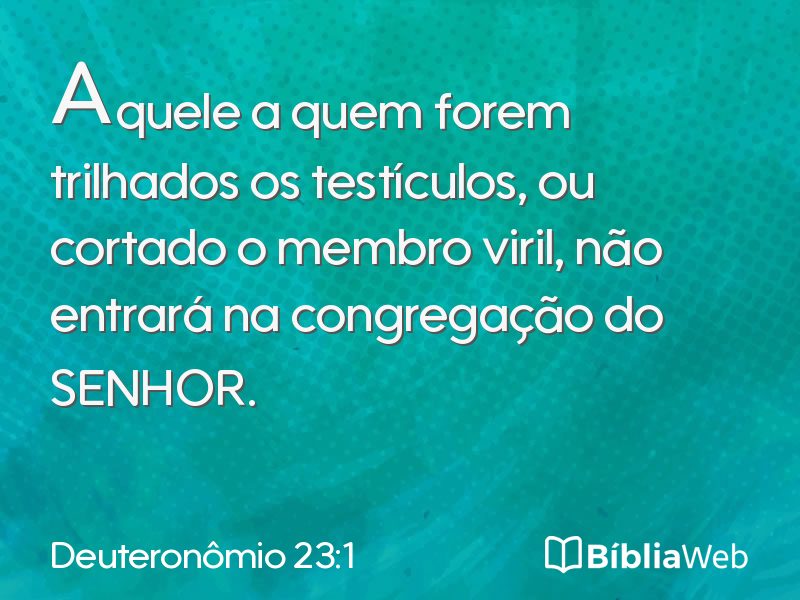 Deuteronômio 23:1 em imagem para compartilhar