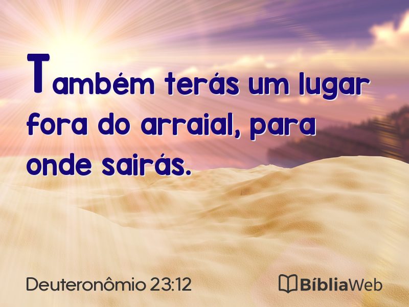Deuteronômio 23:12 em imagem para compartilhar