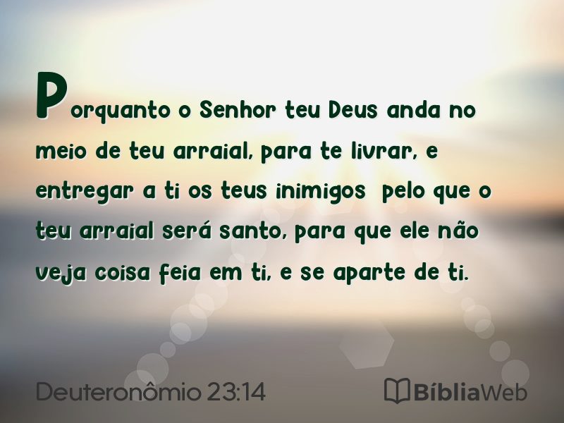Deuteronômio 23:14 em imagem para compartilhar