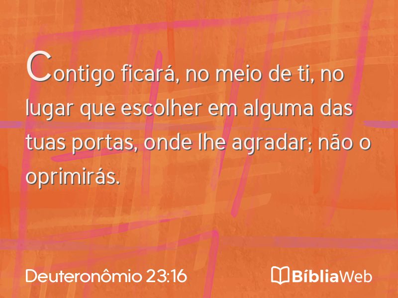 Deuteronômio 23:16 em imagem para compartilhar