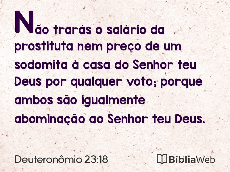 Deuteronômio 23:18 em imagem para compartilhar