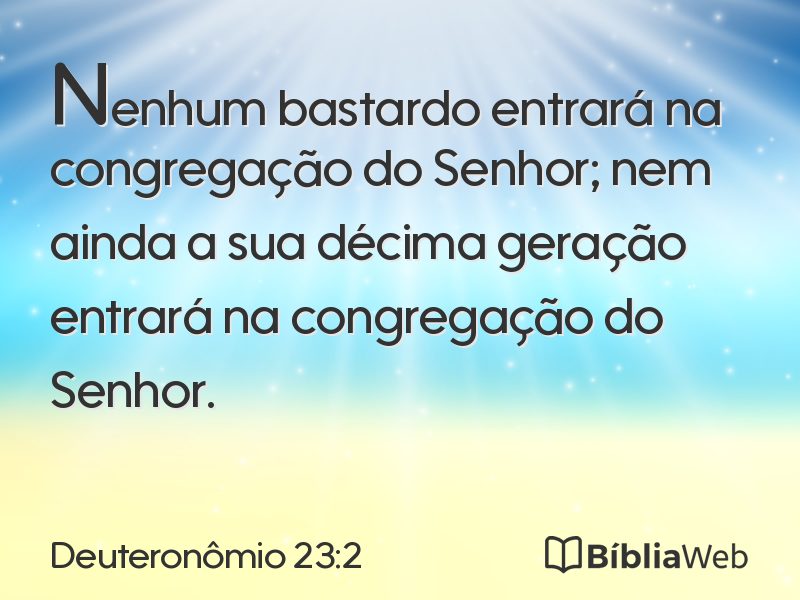 Deuteronômio 23:2 em imagem para compartilhar