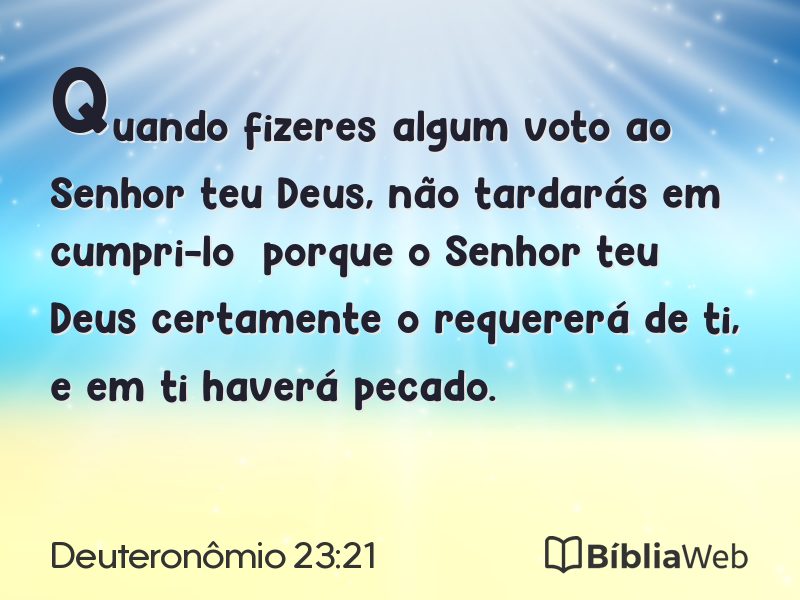 Deuteronômio 23:21 em imagem para compartilhar