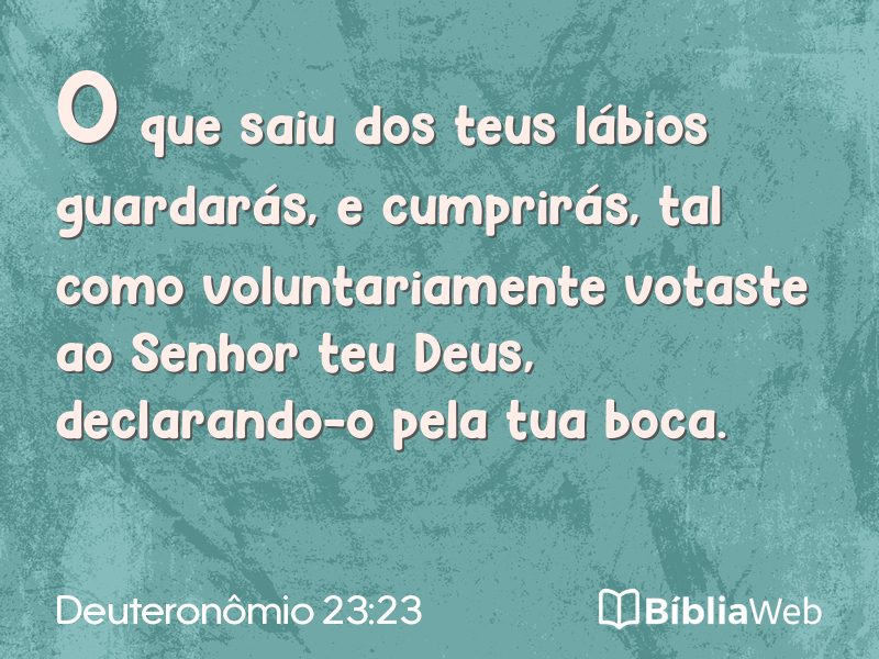 Deuteronômio 23:23 em imagem para compartilhar