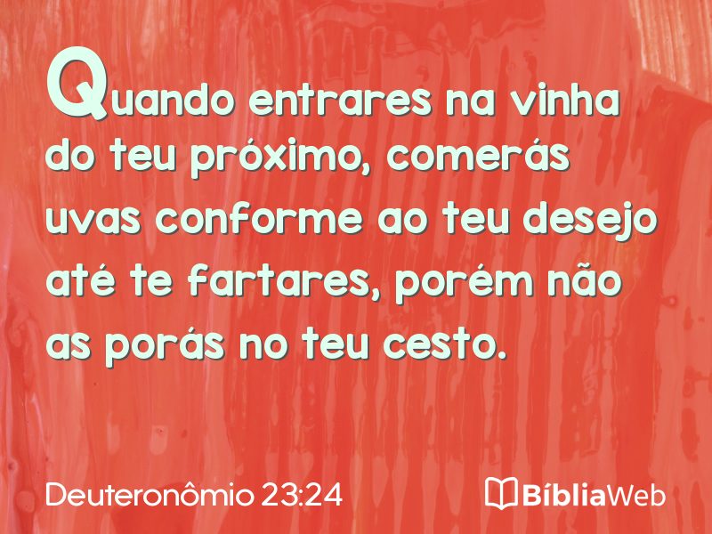 Deuteronômio 23:24 em imagem para compartilhar