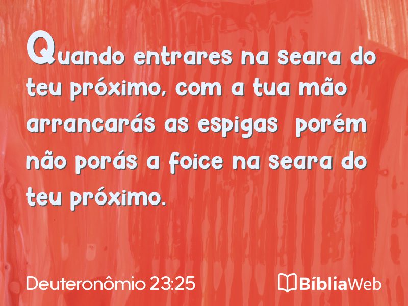 Deuteronômio 23:25 em imagem para compartilhar