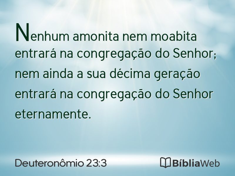 Deuteronômio 23:3 em imagem para compartilhar