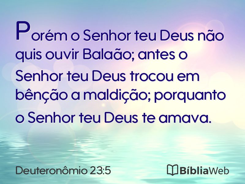 Deuteronômio 23:5 em imagem para compartilhar
