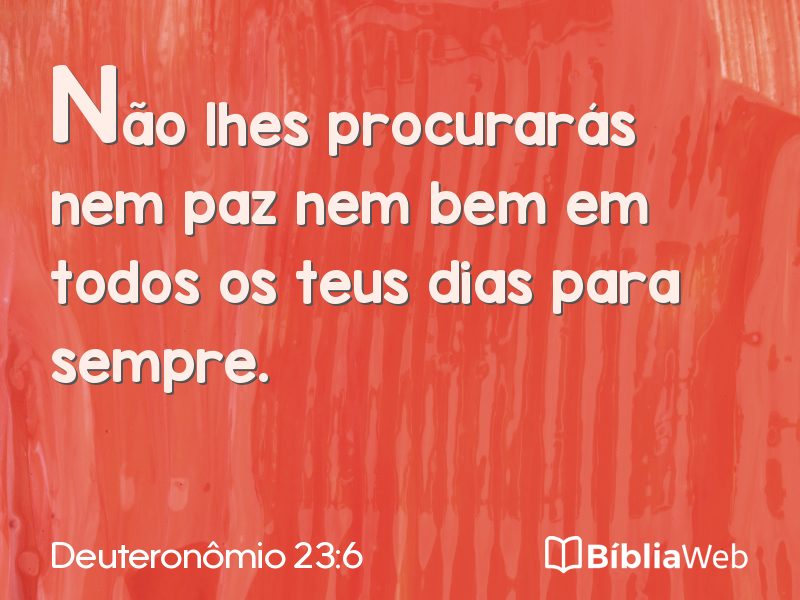 Deuteronômio 23:6 em imagem para compartilhar