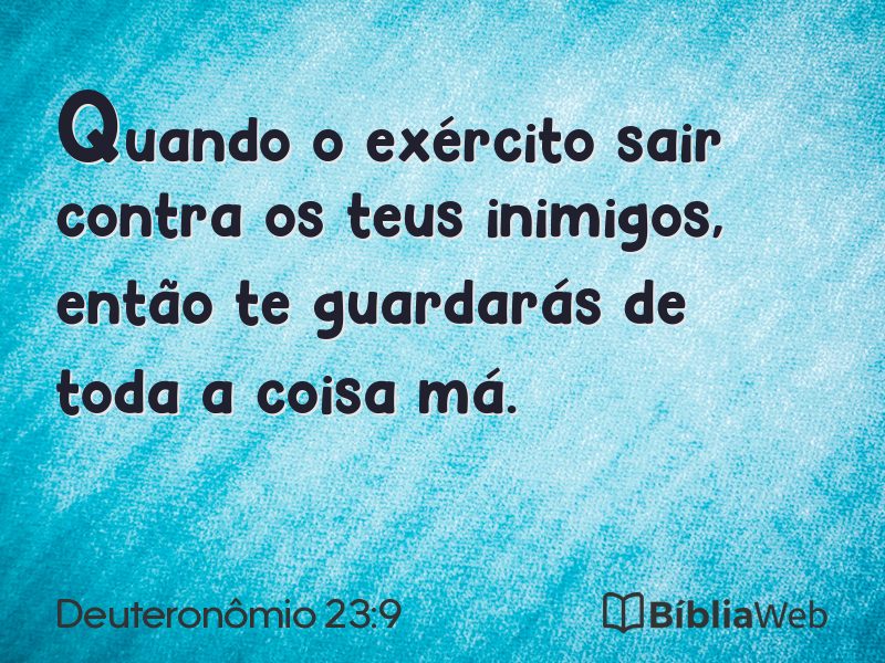 Deuteronômio 23:9 em imagem para compartilhar