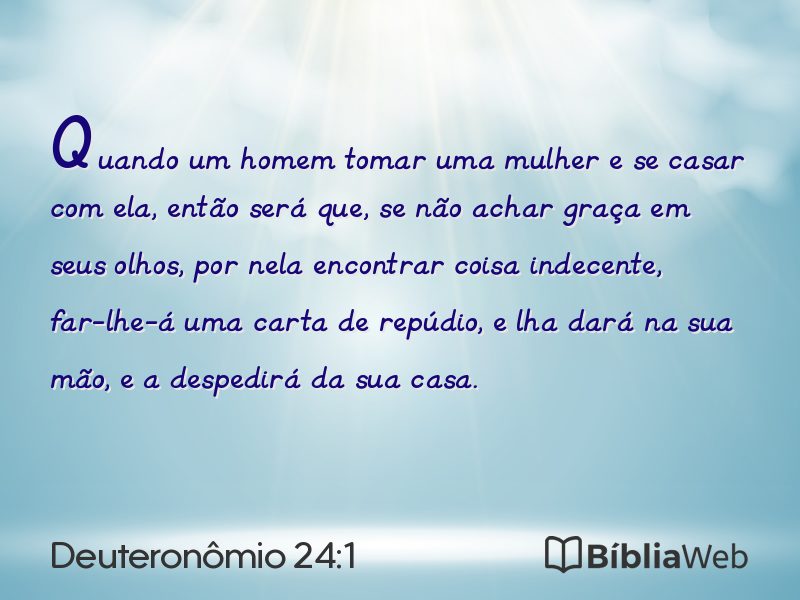 Deuteronômio 24:1 em imagem para compartilhar