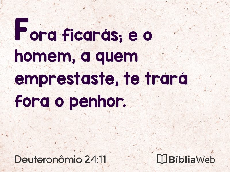 Deuteronômio 24:11 em imagem para compartilhar