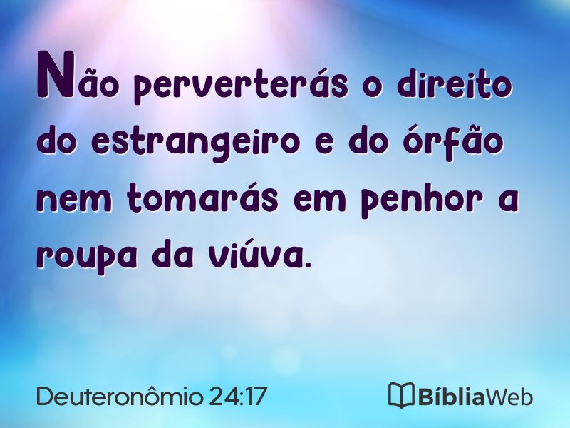 Deuteronômio 24:17 em imagem para compartilhar
