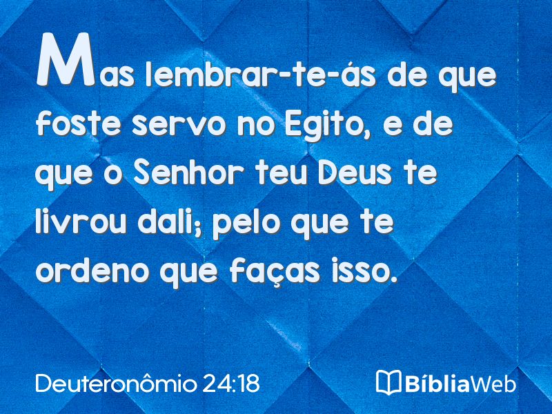 Deuteronômio 24:18 em imagem para compartilhar