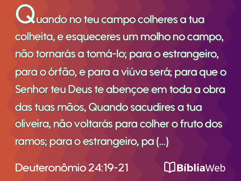 Deuteronômio 24:19-21 em imagem para compartilhar