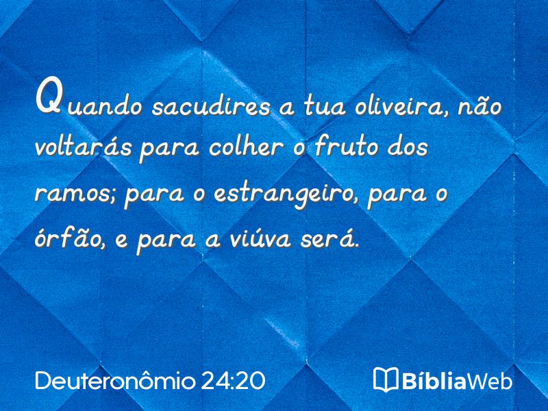 Deuteronômio 24:20 em imagem para compartilhar