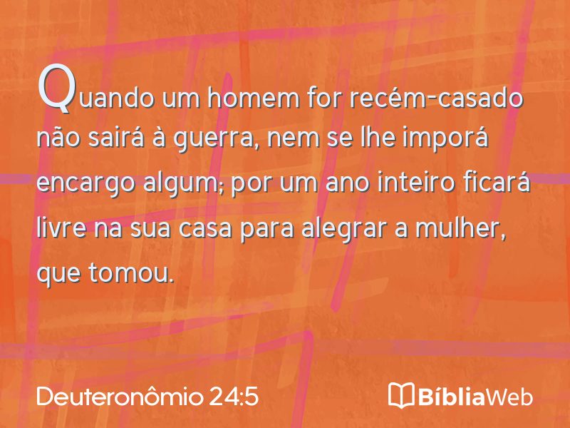 Deuteronômio 24:5 em imagem para compartilhar