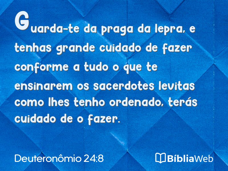 Deuteronômio 24:8 em imagem para compartilhar